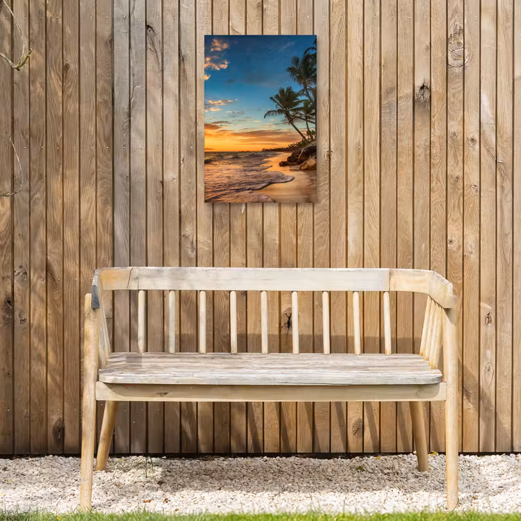 Tropische Schemering Tuinposter op houten frame 2 cm dik klein -sfeer4