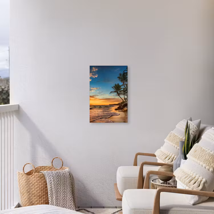 Tropische Schemering Tuinposter op houten frame 2 cm dik klein -sfeer1