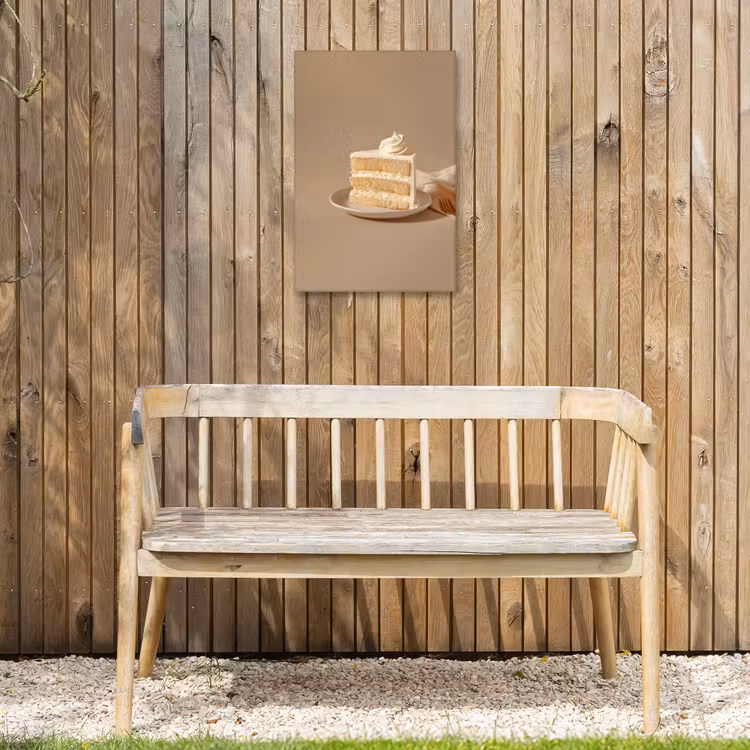 Vanilletaart - Cake - Romig Tuinposter op houten frame 2 cm dik klein -sfeer4