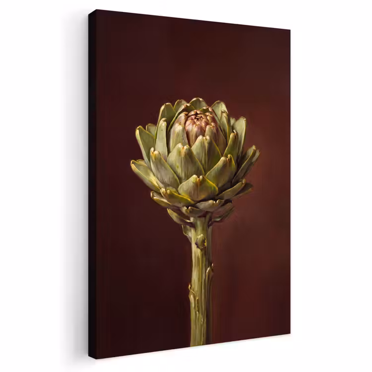 Outdoor Canvas Print - Vegetable - Artichoke - Green - Groente - Artisjok - Groen Tuinposter op houten frame 2 cm dik klein