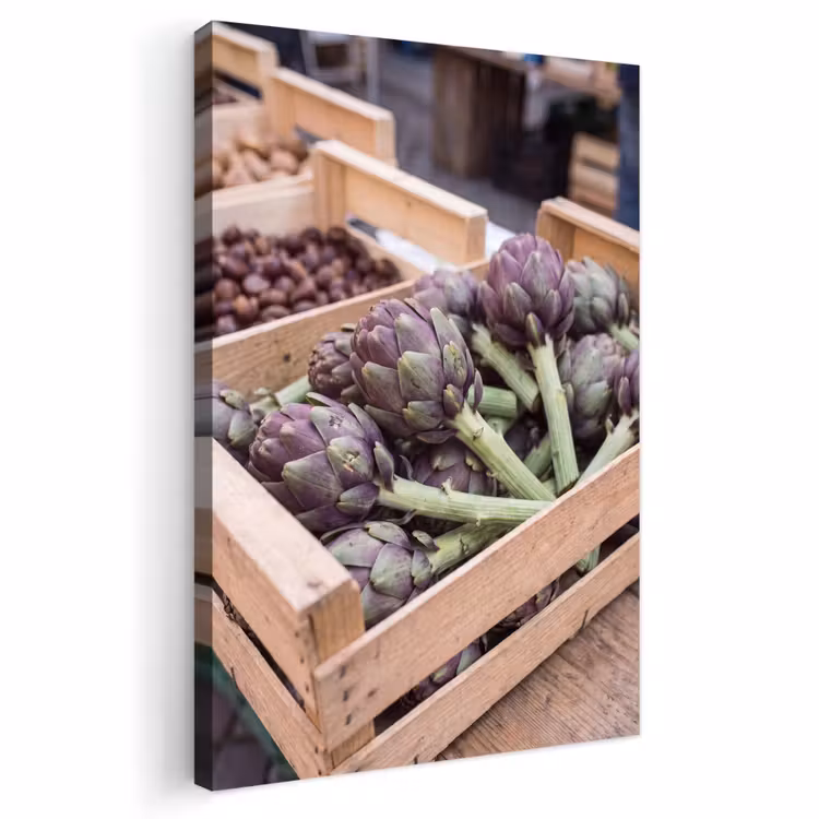 Outdoor Canvas Print - Vegetables - Market - Fresh - Groenten - Markt - Vers Tuinposter op houten frame 2 cm dik klein
