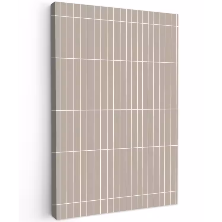 Verticaal - Wandtegel - Licht Beige Tuinposter op houten frame 2 cm dik klein 841 -3d