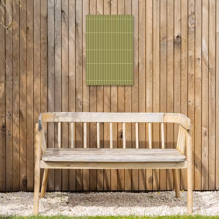 Verticaal - Wandtegel - Olijfgroen Tuinposter op houten frame 2 cm dik klein 841 -sfeer4