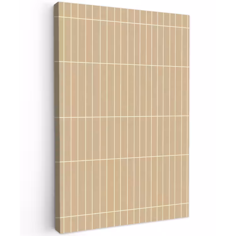 Verticaal - Wandtegel - Zand - Beige Tuinposter op houten frame 2 cm dik klein 841 -3d