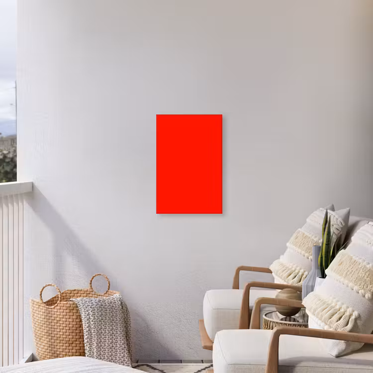 Vibrant - Vermilion - Rood Tuinposter op houten frame 2 cm dik klein 841 -sfeer1