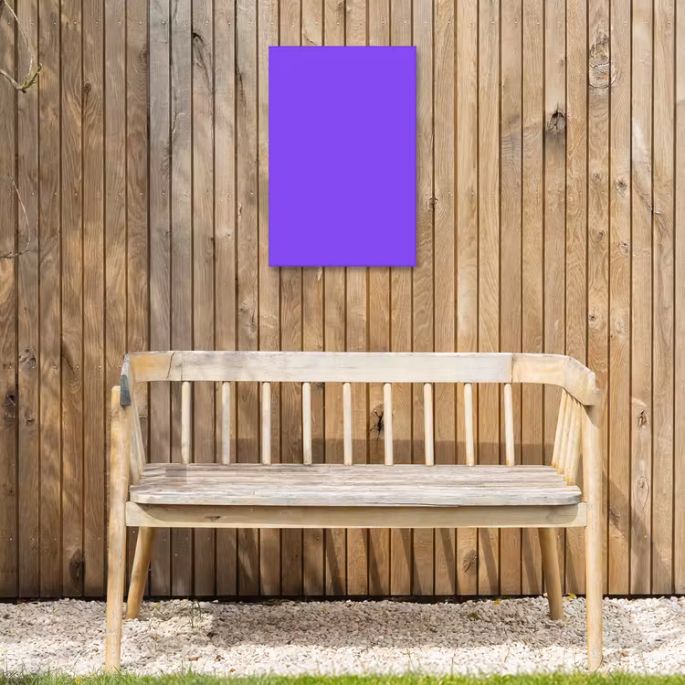 Vivid - Violet - Paars Tuinposter op houten frame 2 cm dik klein 841 -sfeer4