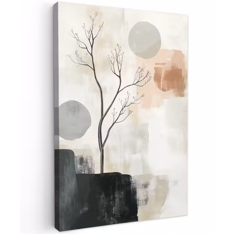 Wabi sabi - Beige - Plant Tuinposter op houten frame 2 cm dik klein -3d