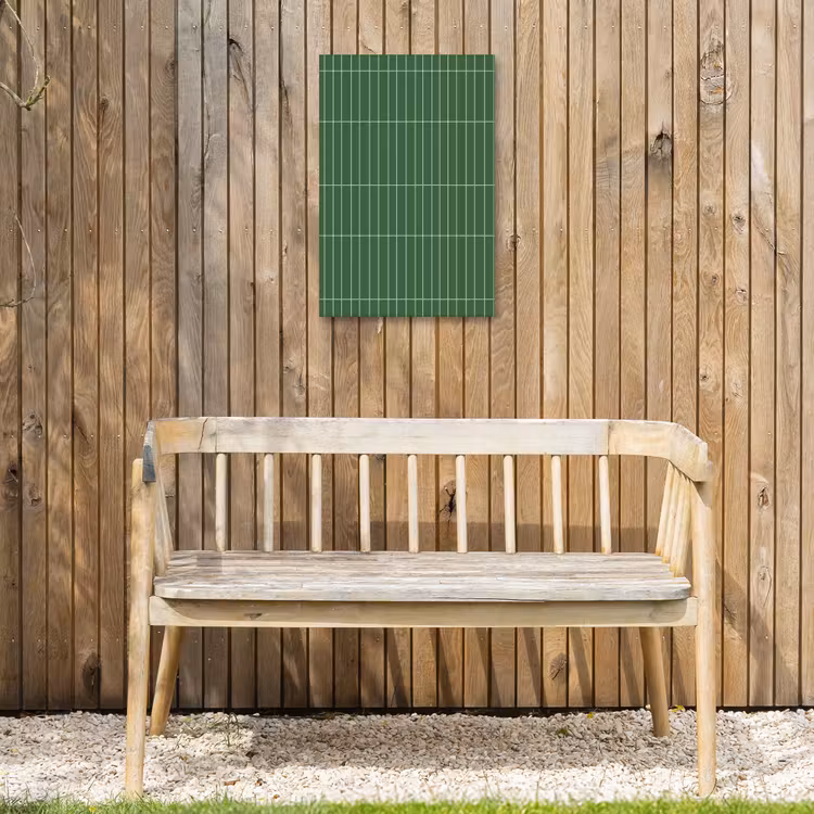 Wandtegel - Verticaal - Donkergroen Tuinposter op houten frame 2 cm dik klein 841 -sfeer4