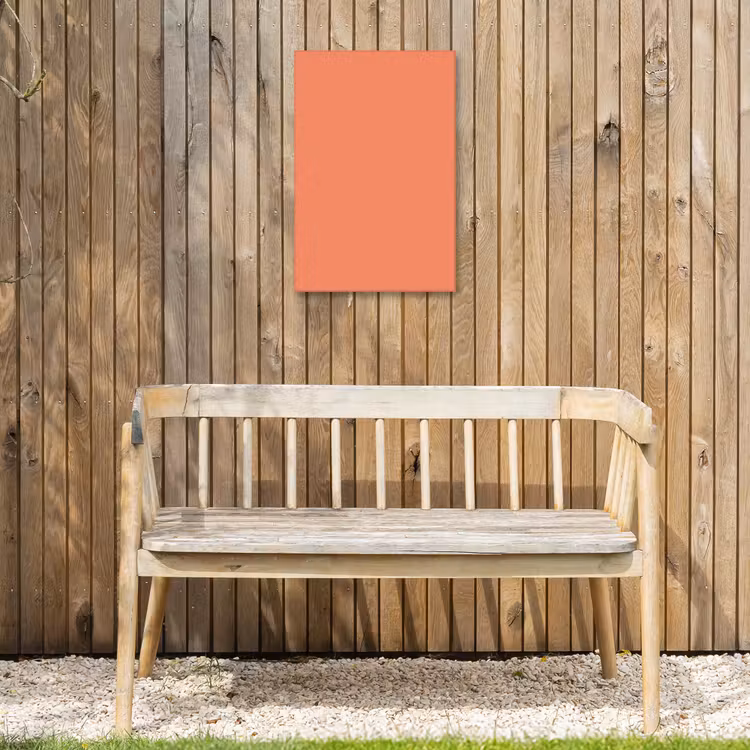 Warm - Clay - Terracotta Tuinposter op houten frame 2 cm dik klein 841 -sfeer4