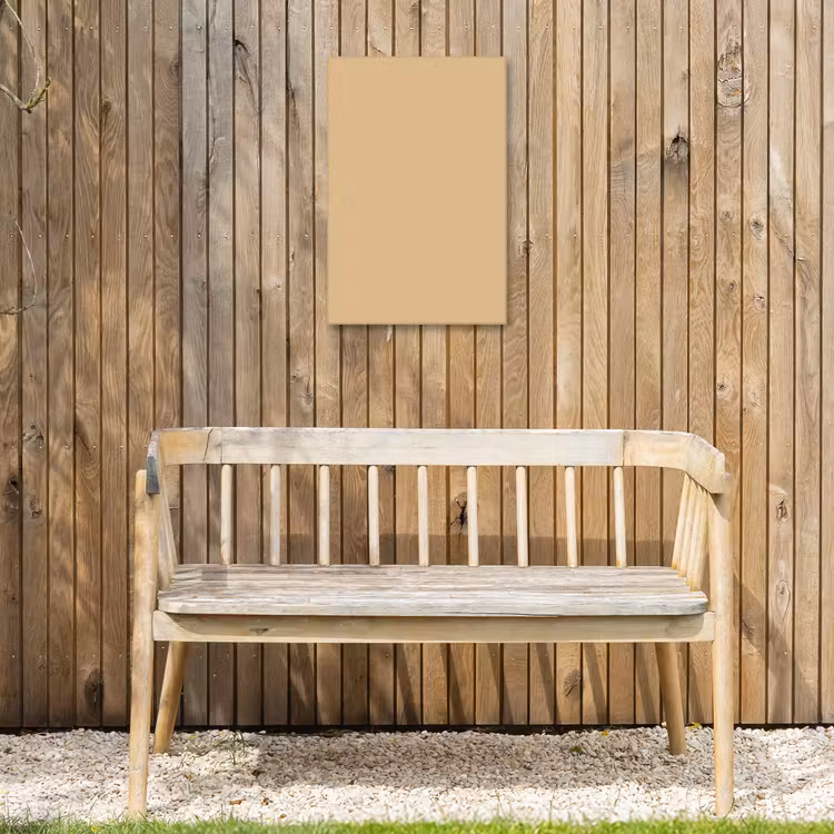 Warm - Sand - Nude Tuinposter op houten frame 2 cm dik klein 841 -sfeer4
