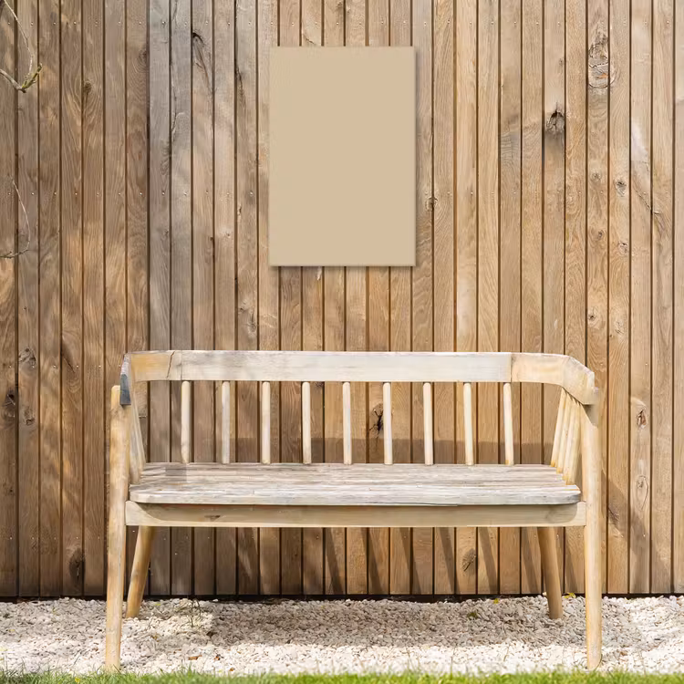 Warm - Sand - Nude Tuinposter op houten frame 2 cm dik klein 841 -sfeer4
