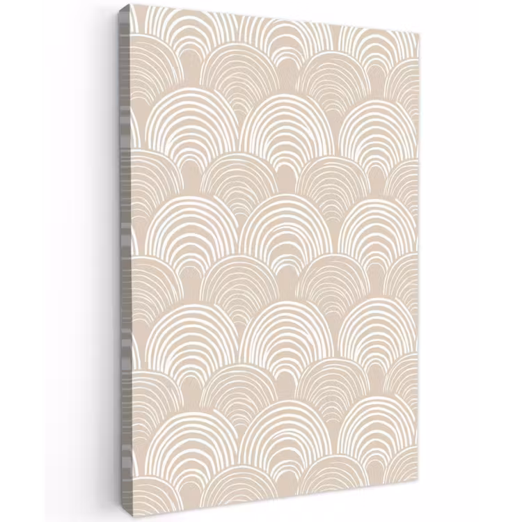 Golven - Structuur - Beige Tuinposter op houten frame 2 cm dik klein 841 -3d