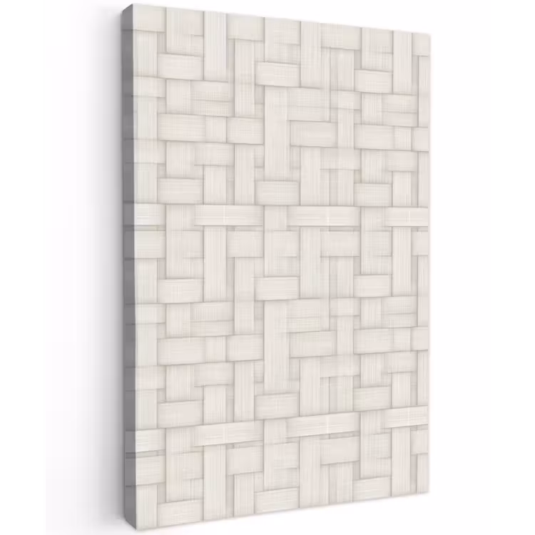 Vlechtwerk - Banen - Beige Tuinposter op houten frame 2 cm dik klein 841 -3d