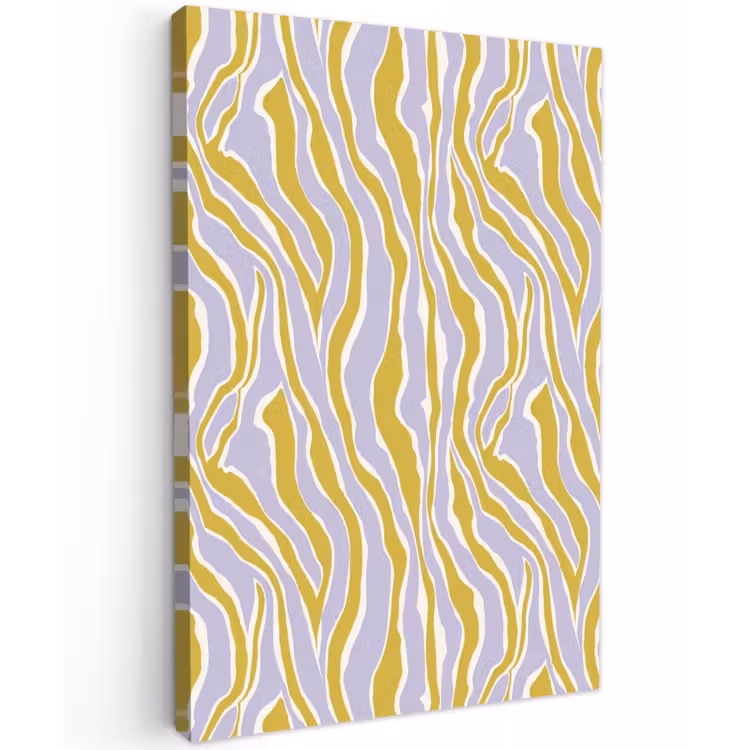 Zebra - Modern - Meerkleurig Tuinposter op houten frame 2 cm dik klein 841 -3d