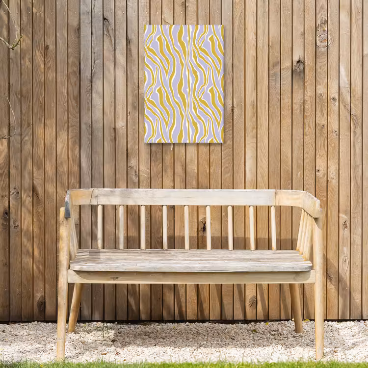 Zebra - Modern - Meerkleurig Tuinposter op houten frame 2 cm dik klein 841 -sfeer4