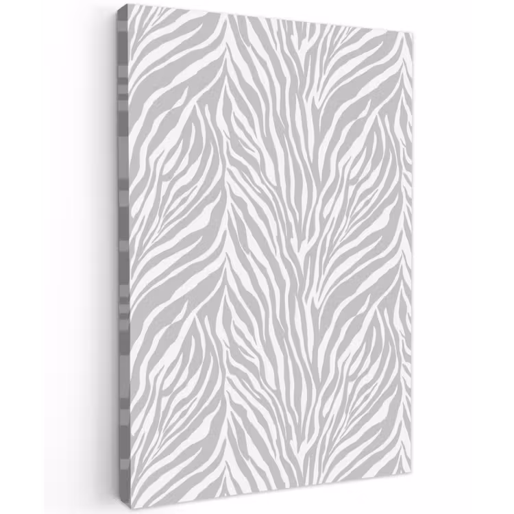 Zebra - Motief - Grijs Tuinposter op houten frame 2 cm dik klein 841 -3d