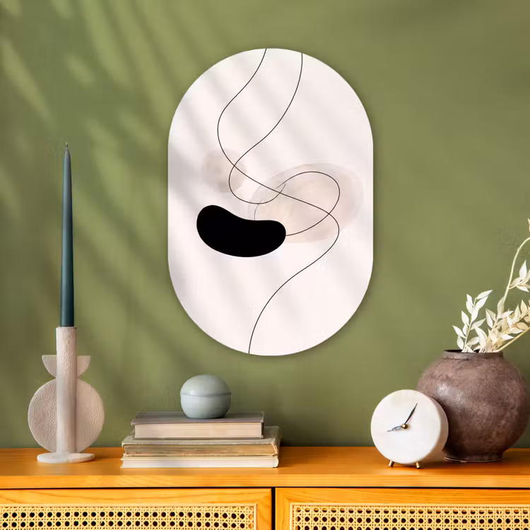 Oval - Plastic - Abstract - Forms - Art - Abstract - Vormen - Kunst Wandcirkel Ovaal Forex klein