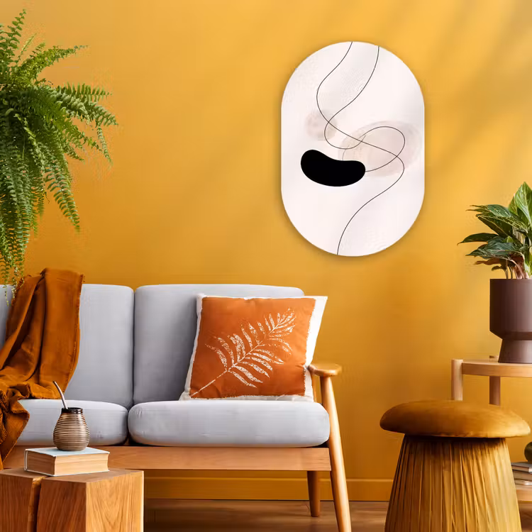 Oval - Plastic - Abstract - Forms - Art - Abstract - Vormen - Kunst Wandcirkel Ovaal Forex klein