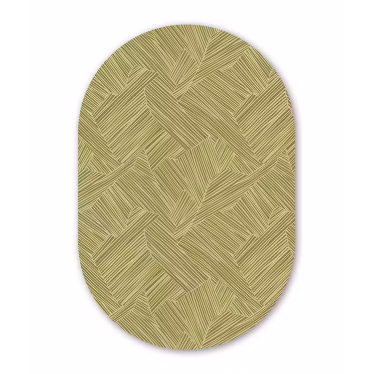 Abstract - Modern - Groen Wandcirkel Ovaal Forex klein 630 -3d