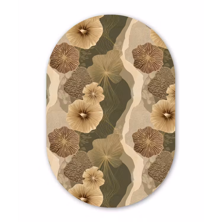 Abstract - Modern - Groen Wandcirkel Ovaal Forex klein 630 -3d
