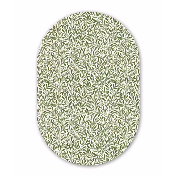 Botanisch - Takken - Groen Wandcirkel Ovaal Forex klein 630 -3d