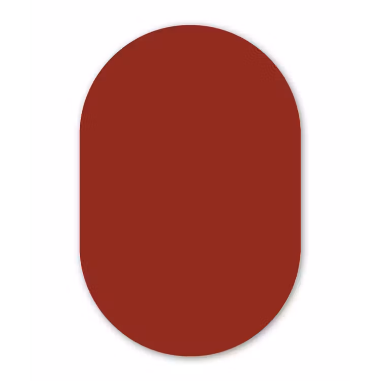Burnt - Copper - Rood Wandcirkel Ovaal Forex klein 630 -3d