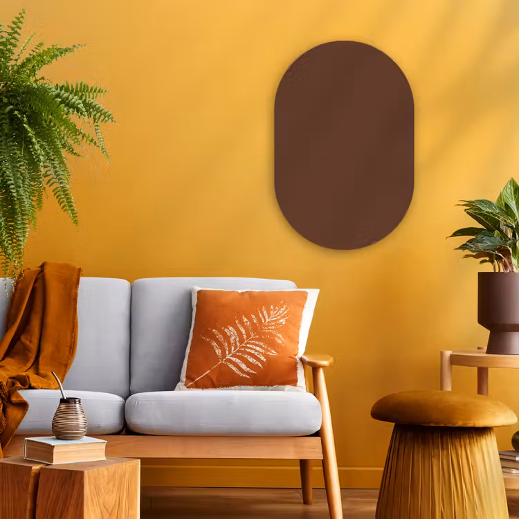 Deep - Clay - Brown - Bruin Wandcirkel Ovaal Forex klein 630 -sfeer4