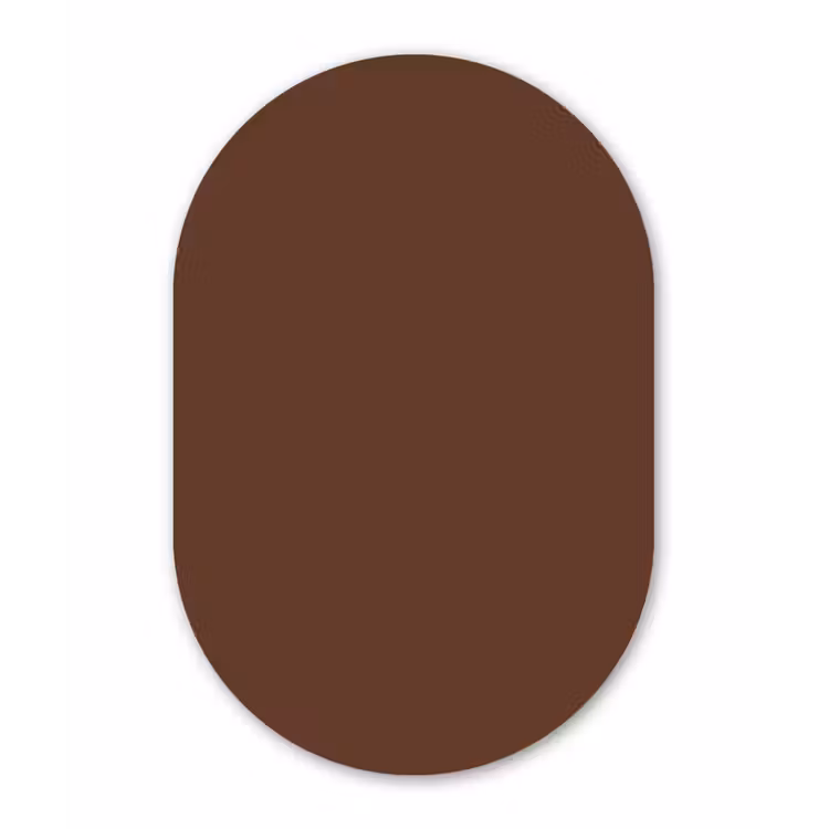 Deep - Clay - Brown - Bruin Wandcirkel Ovaal Forex klein 630 -3d