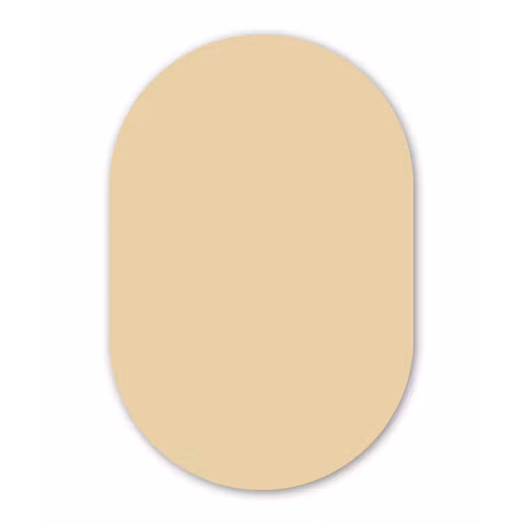 Desert - Sand - Nude Wandcirkel Ovaal Forex klein 630 -3d