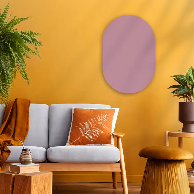 Dusty - Mauve - Paars Wandcirkel Ovaal Forex klein 630 -sfeer4
