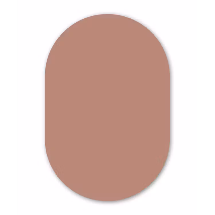 Earthy - Blusher - Roze Wandcirkel Ovaal Forex klein 630 -3d