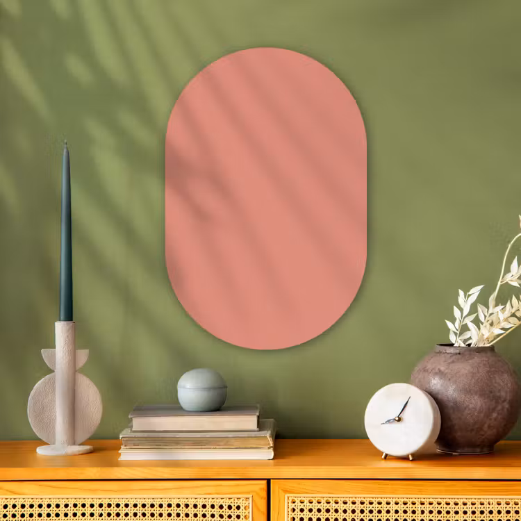 Earthy - Rose - Koraal Wandcirkel Ovaal Forex klein 630 -sfeer2