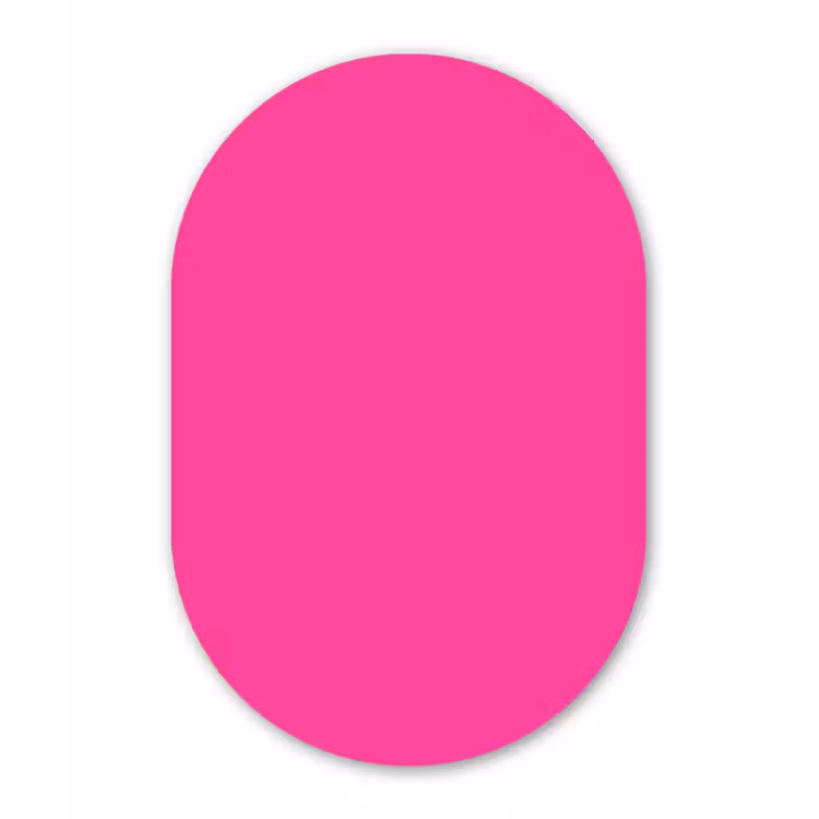 Electric - Magenta - Roze Wandcirkel Ovaal Forex klein 630 -3d