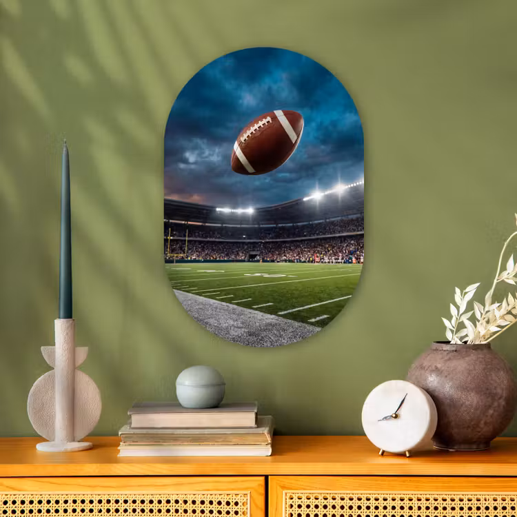 Football - Bal - Stadion - Sport Wandcirkel Ovaal Forex klein -sfeer2
