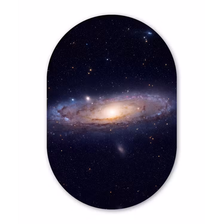 Oval - Plastic - Galaxy - Space - Cosmos - Sterrenstelsel - Ruimte - Kosmos Wandcirkel Ovaal Forex klein