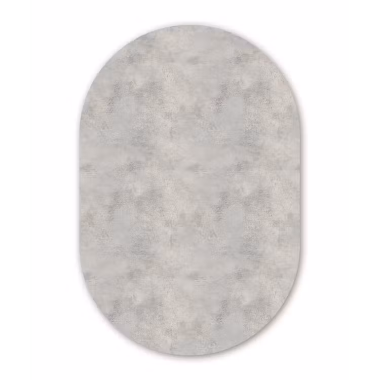 Grijs - Beton - Industrieel Wandcirkel Ovaal Forex klein 630 -3d