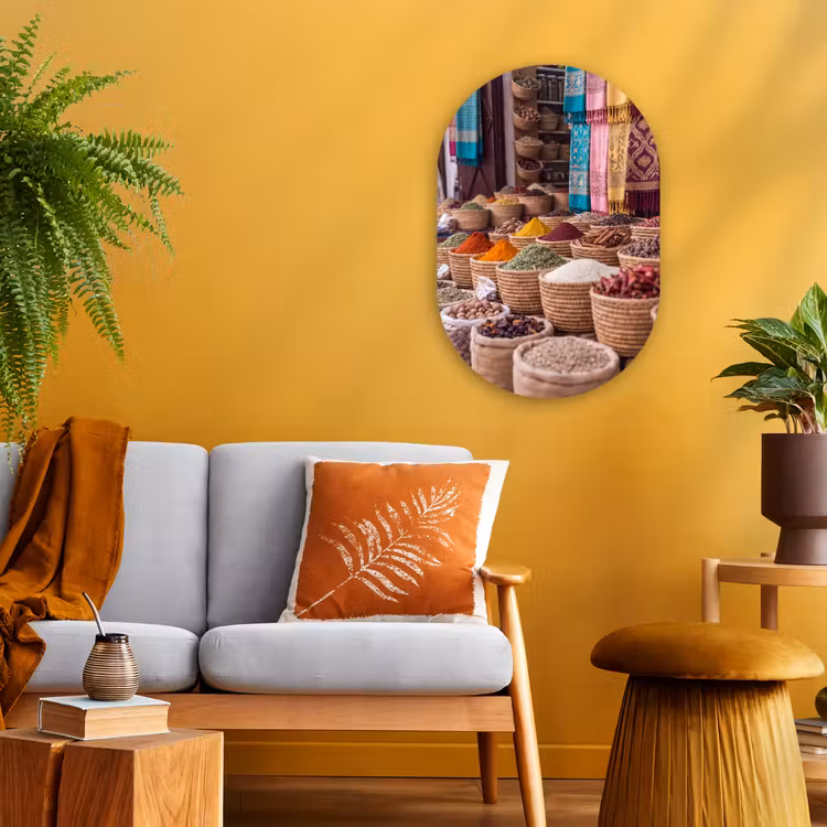 Oval - Plastic - Herbs - Baskets - Oriental - Kruiden - Manden - Oosters Wandcirkel Ovaal Forex klein