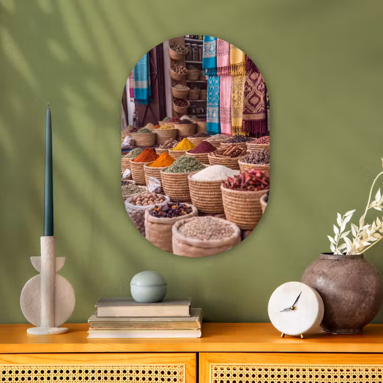 Oval - Plastic - Herbs - Baskets - Oriental - Kruiden - Manden - Oosters Wandcirkel Ovaal Forex klein