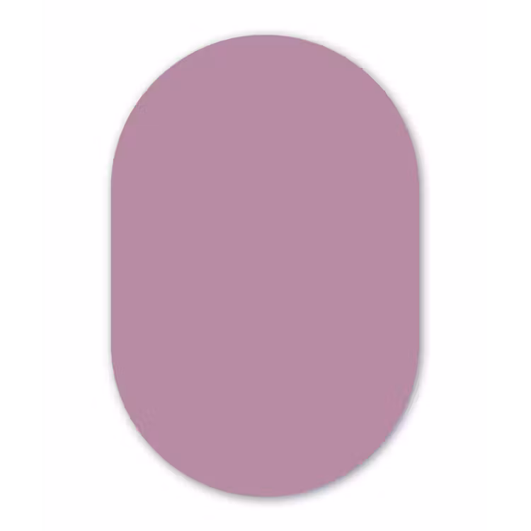 Lilac - Paars - Mauve Wandcirkel Ovaal Forex klein 630 -3d