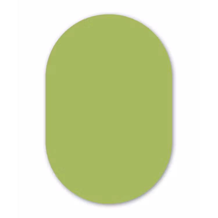 Lime - Glow - Groen Wandcirkel Ovaal Forex klein 630 -3d