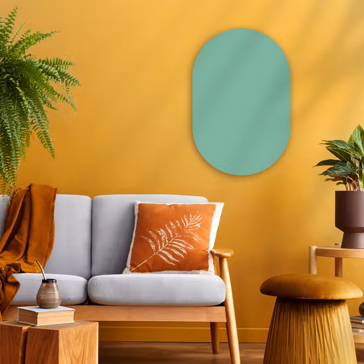 Ocean - Jade - Groen Wandcirkel Ovaal Forex klein 630 -sfeer4