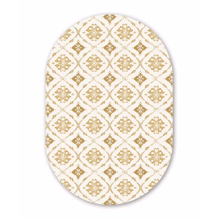 Ornament - Klassiek - Goud Wandcirkel Ovaal Forex klein 630 -3d