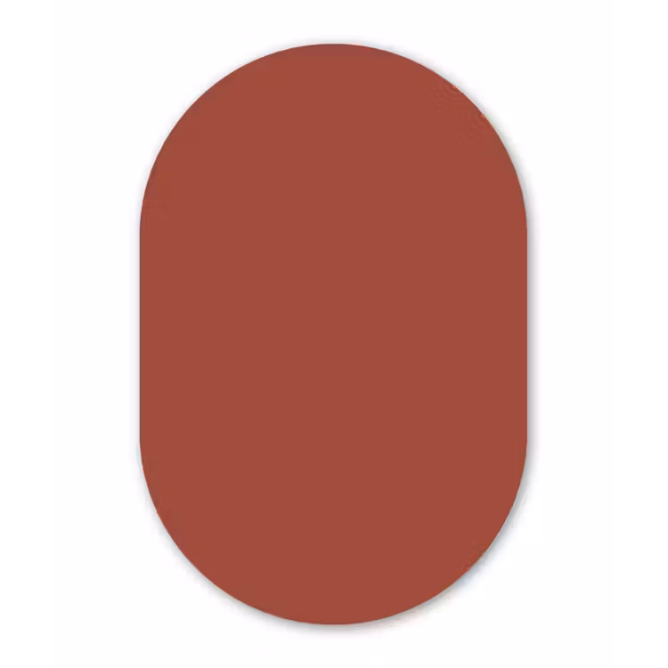 Rustic - Terracotta - Oranje Wandcirkel Ovaal Forex klein 630 -3d