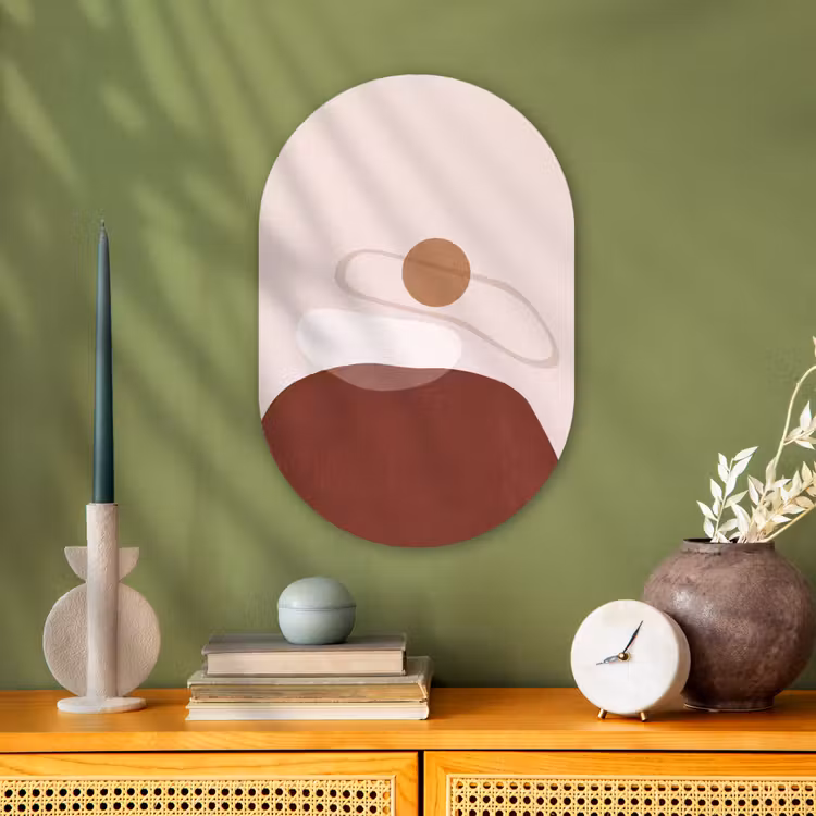 Oval - Plastic - Shapes - Organic - Art - Vormen - Organisch - Kunst Wandcirkel Ovaal Forex klein