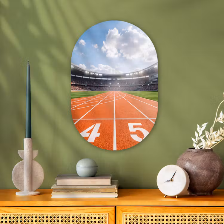 Sintelbaan - Stadion - Sport -Oranje Wandcirkel Ovaal Forex klein -sfeer2