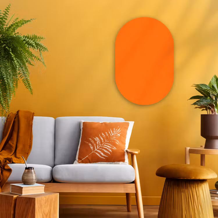 Spiced - Pumpkin - Oranje Wandcirkel Ovaal Forex klein 630 -sfeer4