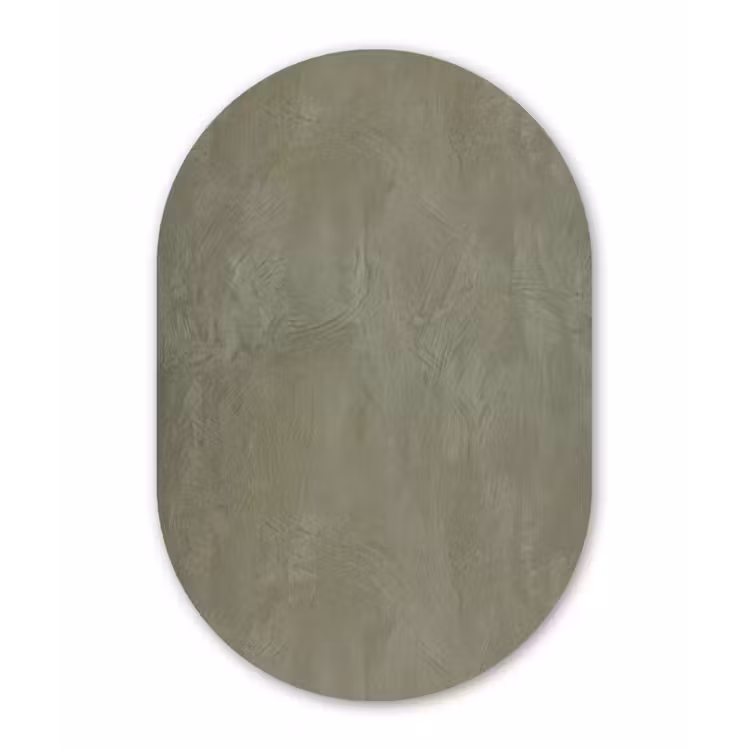 Textuur - Betonlook - Achtergrond - Modern - Groen Wandcirkel Ovaal Forex klein -3d