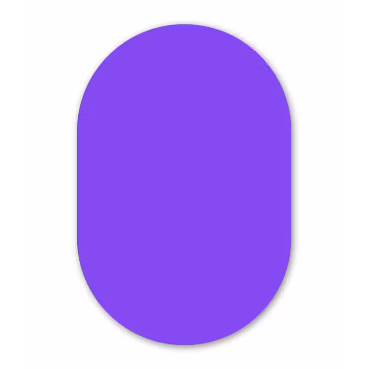 Vivid - Violet - Paars Wandcirkel Ovaal Forex klein 630 -3d