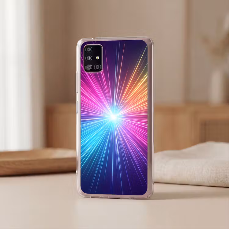 Abstract - Light - Burst - Modern - Colorful Telefoonhoesje Samsung Galaxy A51 5G klein -sfeer2