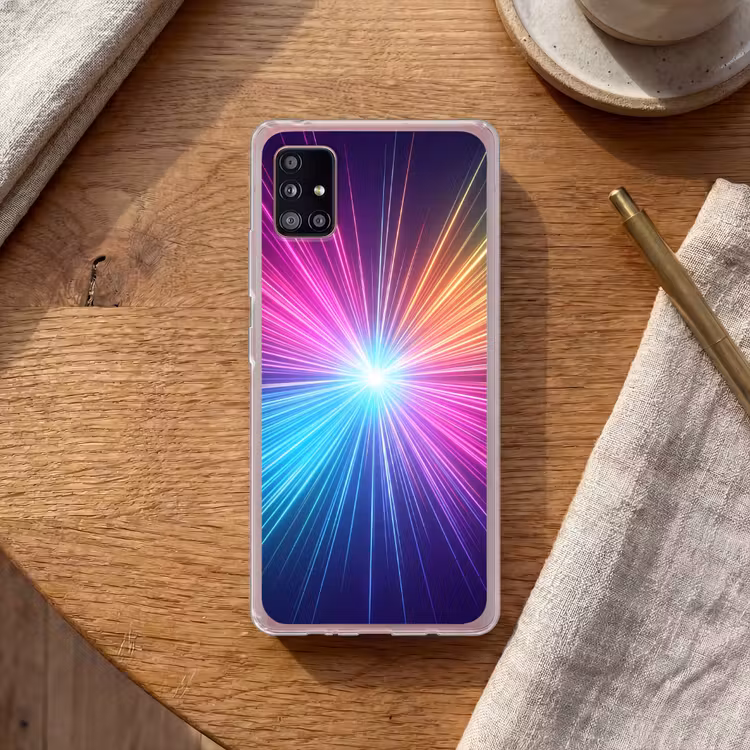 Abstract - Light - Burst - Modern - Colorful Telefoonhoesje Samsung Galaxy A51 5G klein -sfeer1
